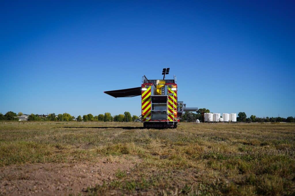 Fresno hazmat fire truck rear open