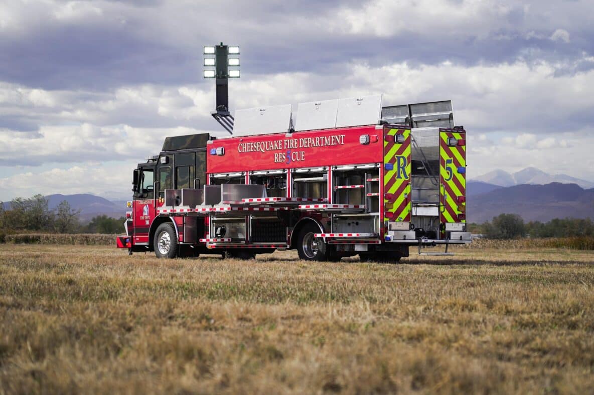 Old Bridge heavy rescue fire truck